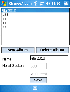 Change Album Dialog